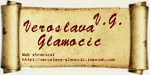 Veroslava Glamočić vizit kartica